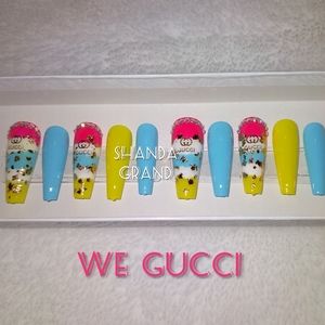 Lux Press-On Nails (Coffin Shape)